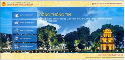 Cách đăng ký tuyển sinh trực tuyến vào lớp 1